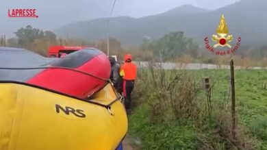 Maltempo in Sardegna, i Vigili del fuoco salvano tre cavalli a Nuoro