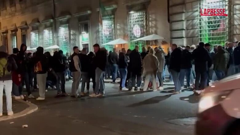 Europa League, a Roma centinaia di tifosi dello Stoccarda in corteo da Termini a piazza Venezia