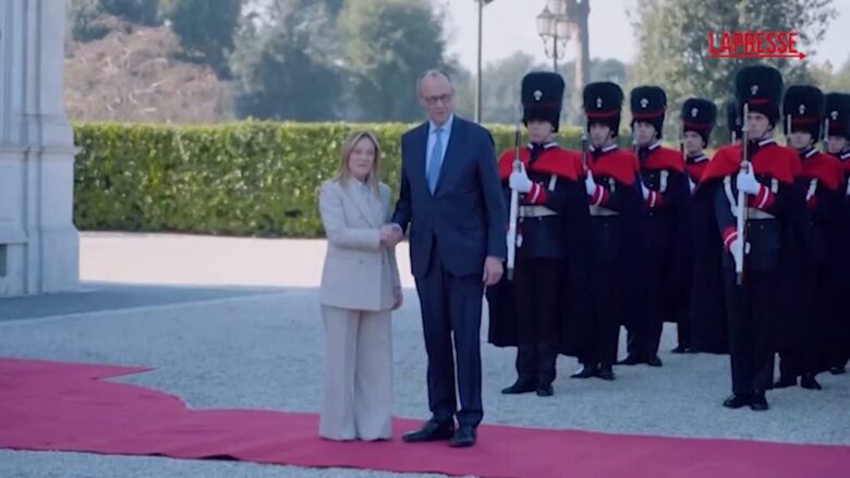 Italia-Germania, Meloni accoglie il cancelliere tedesco Merz