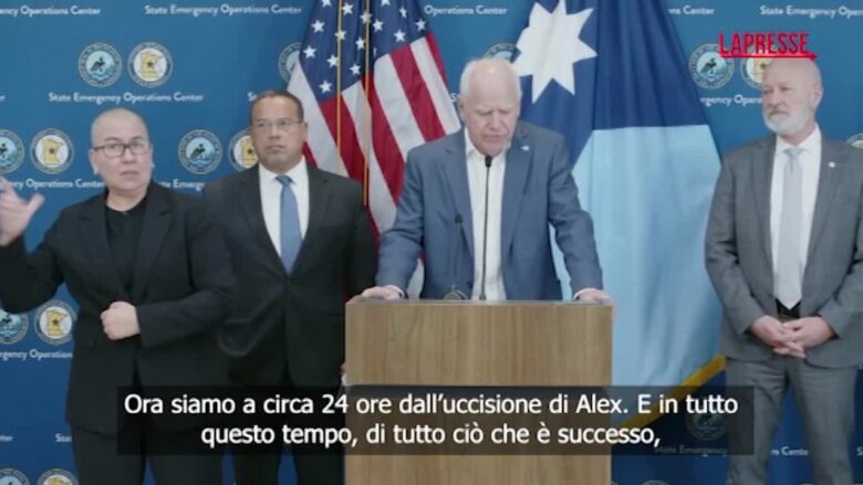 Minneapolis, Walz: "Il mondo sa com'è morto Alex Pretti. Qual è il piano di Trump?"
