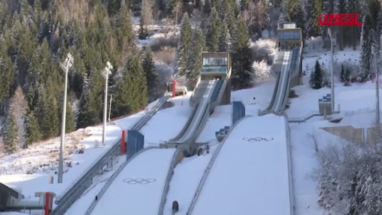 Milano-Cortina 2026: inaugurato lo stadio del salto di Predazzo