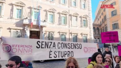 Ddl Violenza donne, protesta davanti al Senato contro il testo Bongiorno: “Senza consenso è violenza”