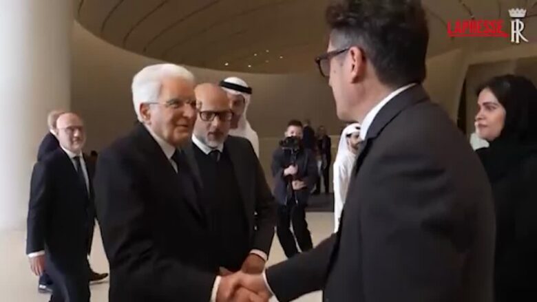 Mattarella ad Abu Dhabi in visita al Museo Nazionale Zayed