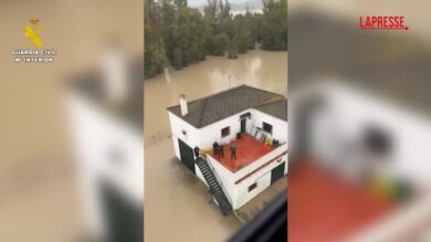 Spagna, inondazioni nella zona di Jerez de la Frontera: le immagini dall'elicottero