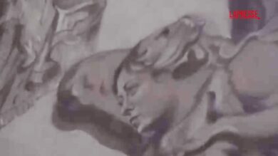 Roma, l’angelo con il volto di Meloni nella Basilica di San Lorenzo in Lucina