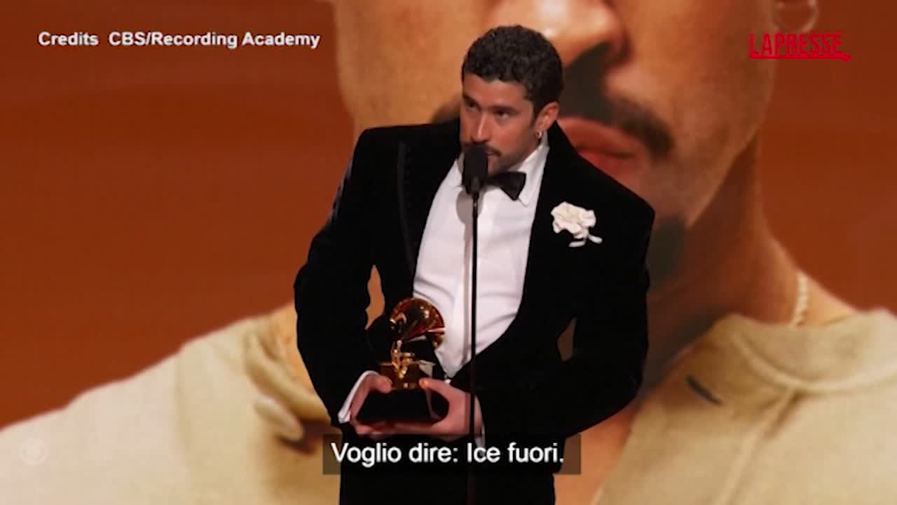 grammy bad bunny vince e si scaglia contro l ice andate via non siamo animali siamo americani