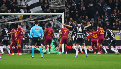 Udinese-Roma 1-0, i giallorossi scivolano al quinto posto