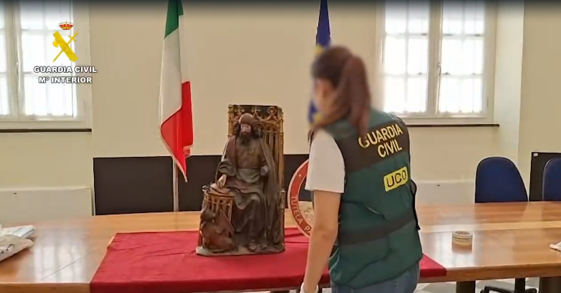 Genova, recuperata scultura del XV secolo rubata in Spagna nel 1979