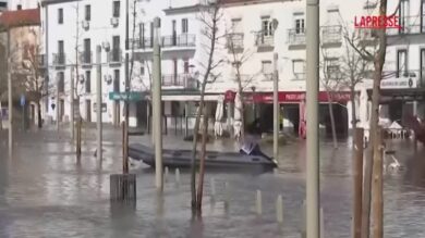 Portogallo flagellato da tempesta Leonardo: la città di Alcacer do Sal completamente allagata