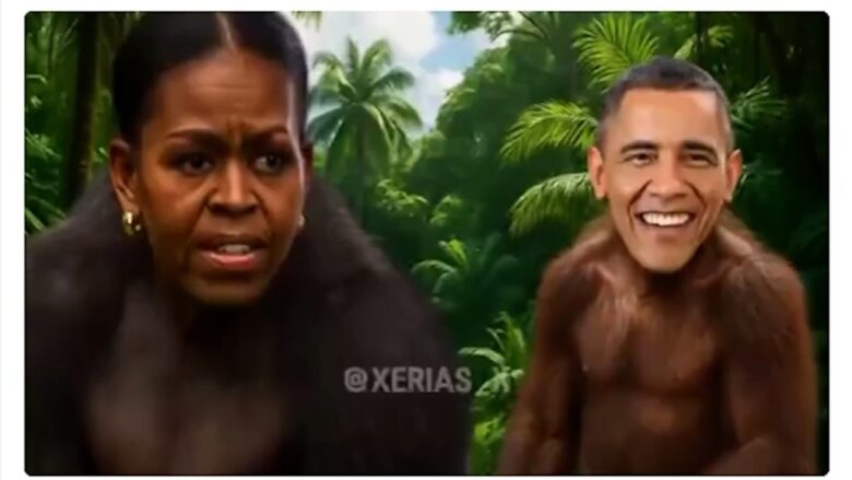 Trump, gli Obama ritratti come scimmie in un video postato su Truth
