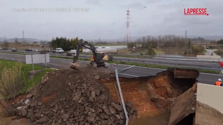 Portogallo, crolla parte dell'autostrada vicino a Coimbra: le immagini