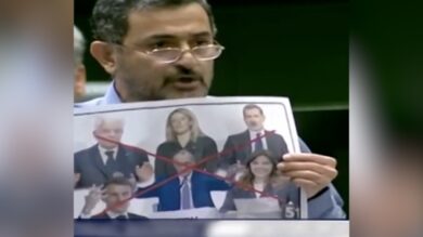 Iran, deputato Teheran strappa una foto dei leader europei: c’è anche Mattarella