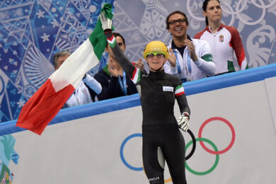foto Gian Mattia D'Alberto - LaPresse 15 02 2014 Sochi (Ru) sport Sochi 2014 Olimpiadi Invernali Short Track 1500mt nella foto: Arianna Fontana, medaglia di bronzo