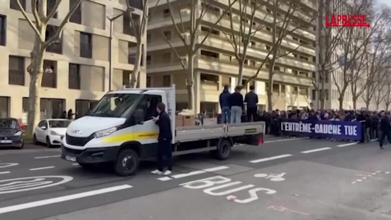 Francia, in 3mila a Lione per il corteo in ricordo di Quentin Deranque