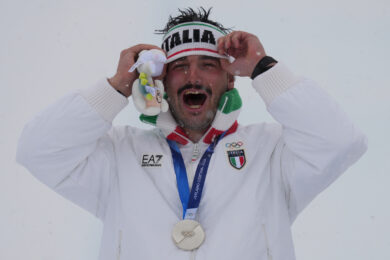 Doppia medaglia nello ski cross: dopo l'oro di Deromedis, arriva l'argento di Federico Tomasoni. (AP Photo/Julia Demaree Nikhinson)