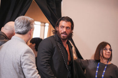 Can Yaman alla conferenza stampa della 76ª edizione del Festival della Canzone Italiana di Sanremo presso il Teatro Ariston di Sanremo, martedì 24 febbraio 2026 (Foto di Marco Alpozzi/LaPresse)