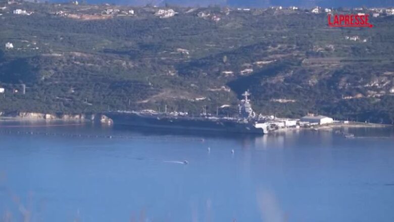 Grecia, la portaerei Usa Gerald R. Ford lascia Creta e si dirige verso il Medio Oriente