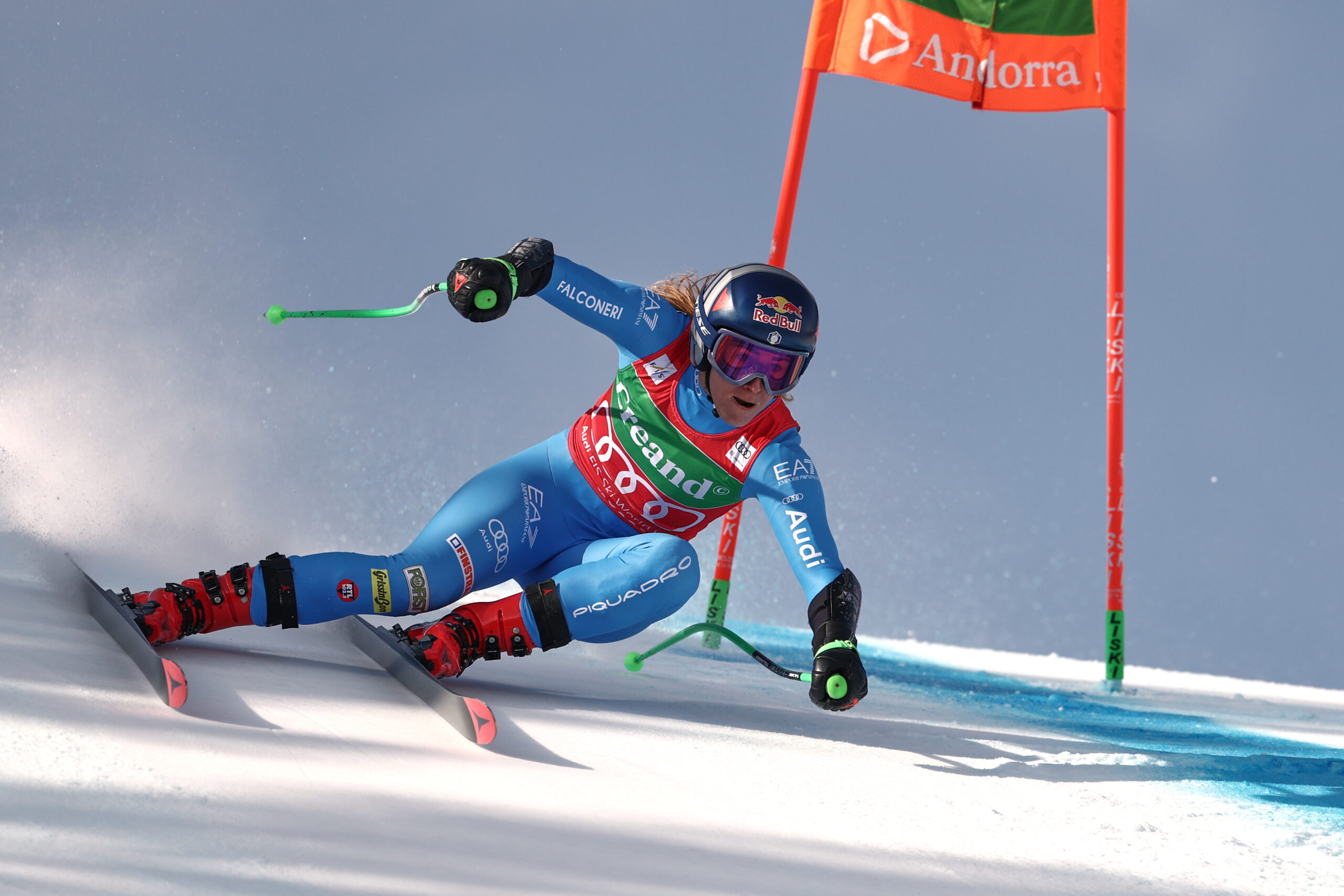 Goggia sesta e Brignone 15esima in SuperG Soldeu, vince Aicher