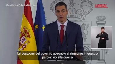 Iran, Sanchez: “La posizione del Governo si riassume in poche parole: ‘No alla guerra’”