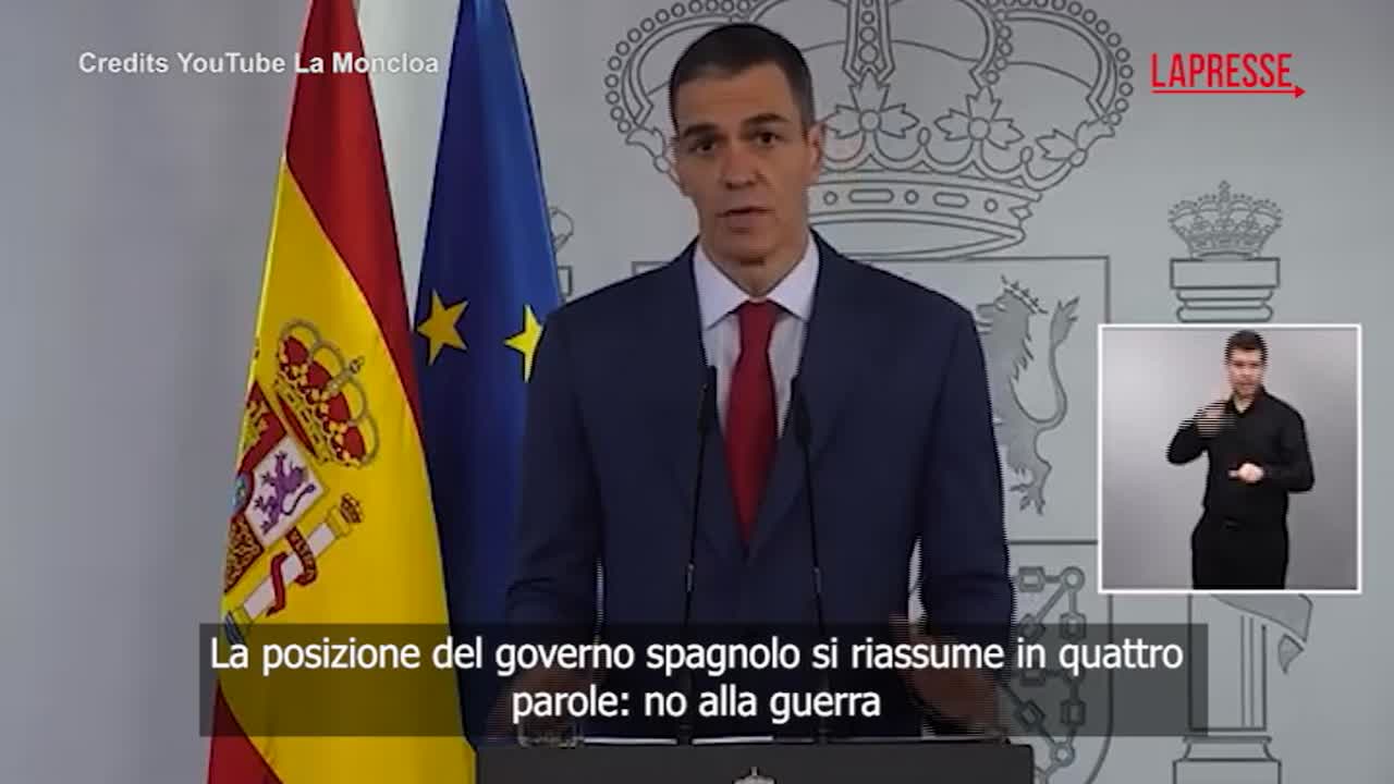 iran sanchez la posizione del governo si riassume in quattro parole 8216no alla guerra8217 da Lapresse.it iran sanchez la posizione del governo si riassume in quattro parole 8216no alla guerra8217