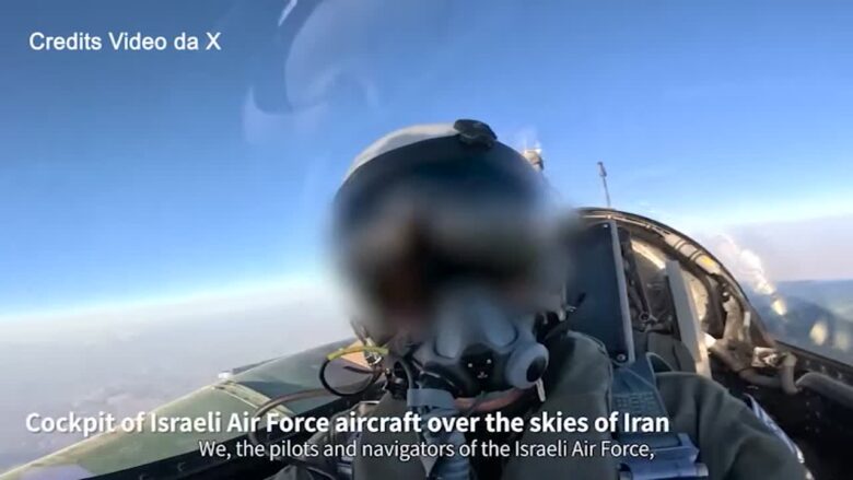 Iran, pilota israeliano gira video mentre è su un F16: "Raggiungeremo ogni nemico. Buon Shabbat"