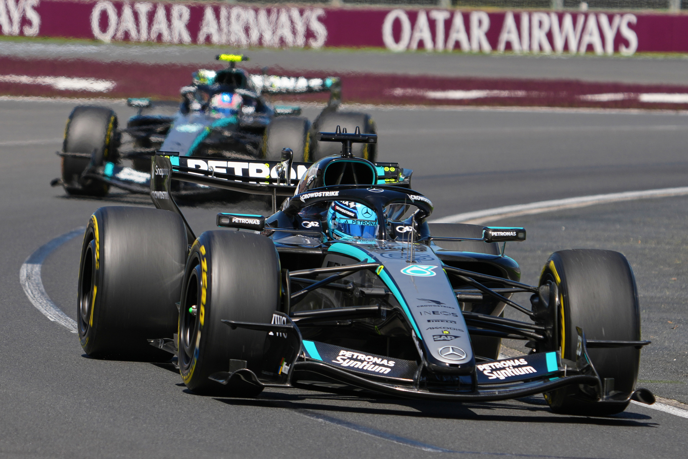 F1, GP Australia qualifiche, dominio Mercedes a Melbourne: Russell-Antonelli in prima fila