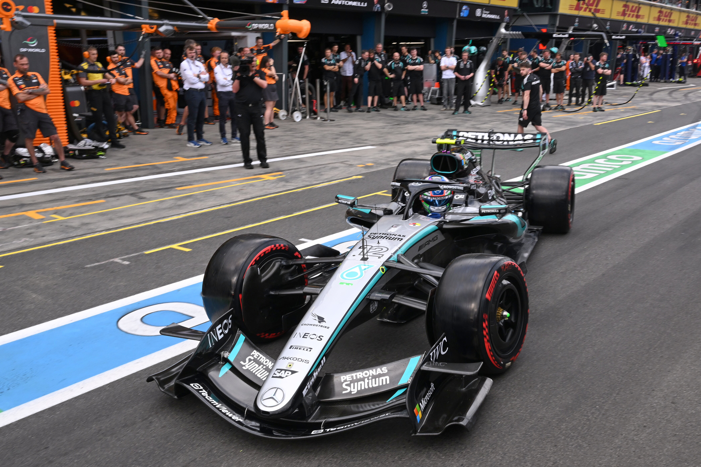 Gp Australia, vince Russell davanti ad Antonelli, terzo Leclerc