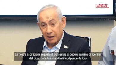 Iran, Netanyahu: "Crollo regime Teheran dipende dagli iraniani"
