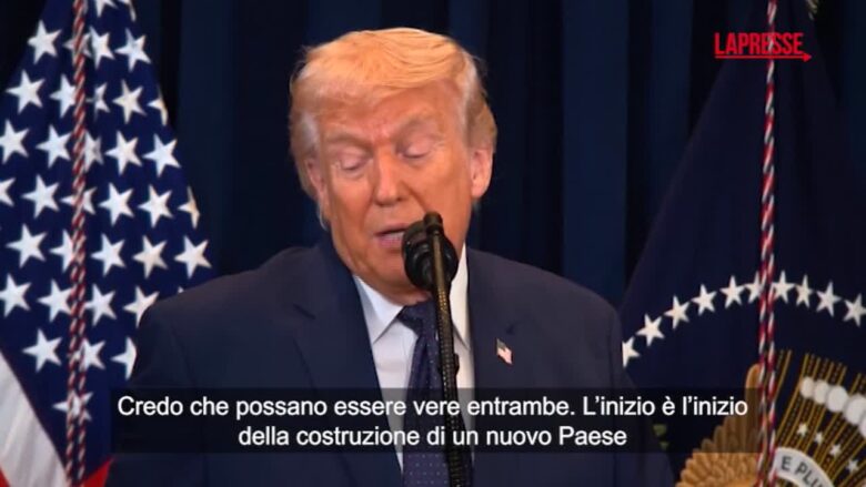 Iran, Trump: "È la fine della guerra e l'inizio della costruzione di un nuovo Paese"