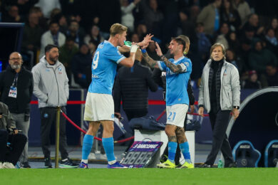 Serie A, Hojlund e Politano firmano la rimonta contro il Lecce: Napoli vince 2-1