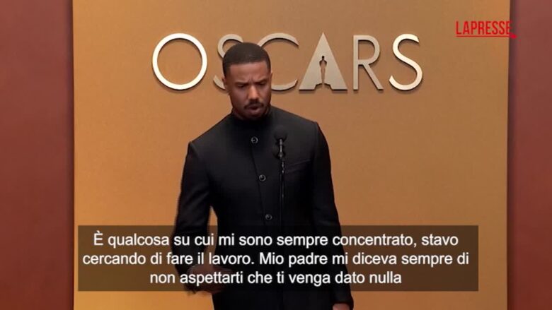 Oscar 2026, Michael B. Jordan miglior attore: “Sogna in grande. Sii gentile”