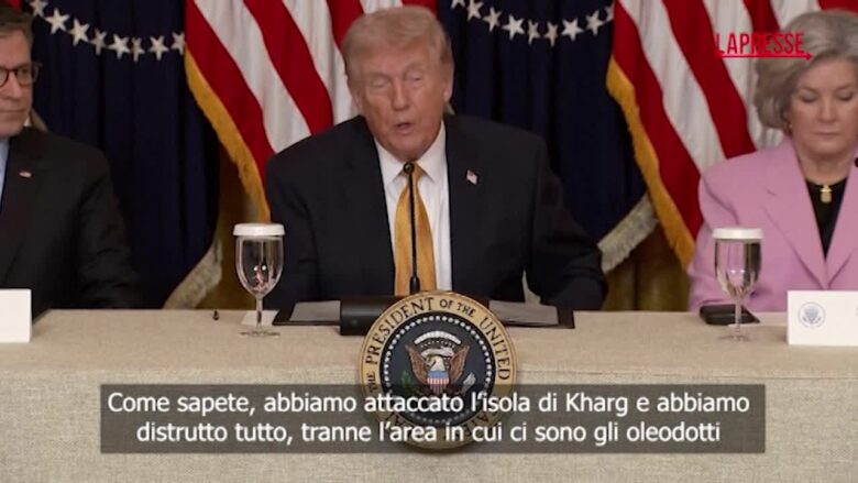 Iran, Trump: "Basta una parola e oleodotti Kharg saranno distrutti"