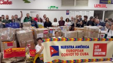 Cuba, l'arrivo a L'Avana degli aiuti umanitari del convoglio europeo