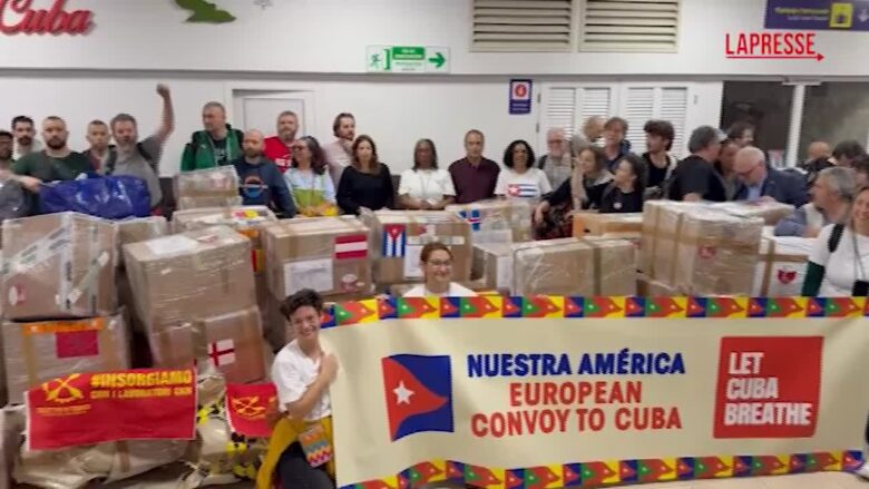 Cuba, l'arrivo a L'Avana degli aiuti umanitari del convoglio europeo