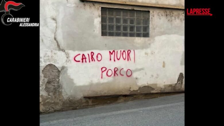 Insulti contro Urbano Cairo: le scritte sui sui muri a Masio