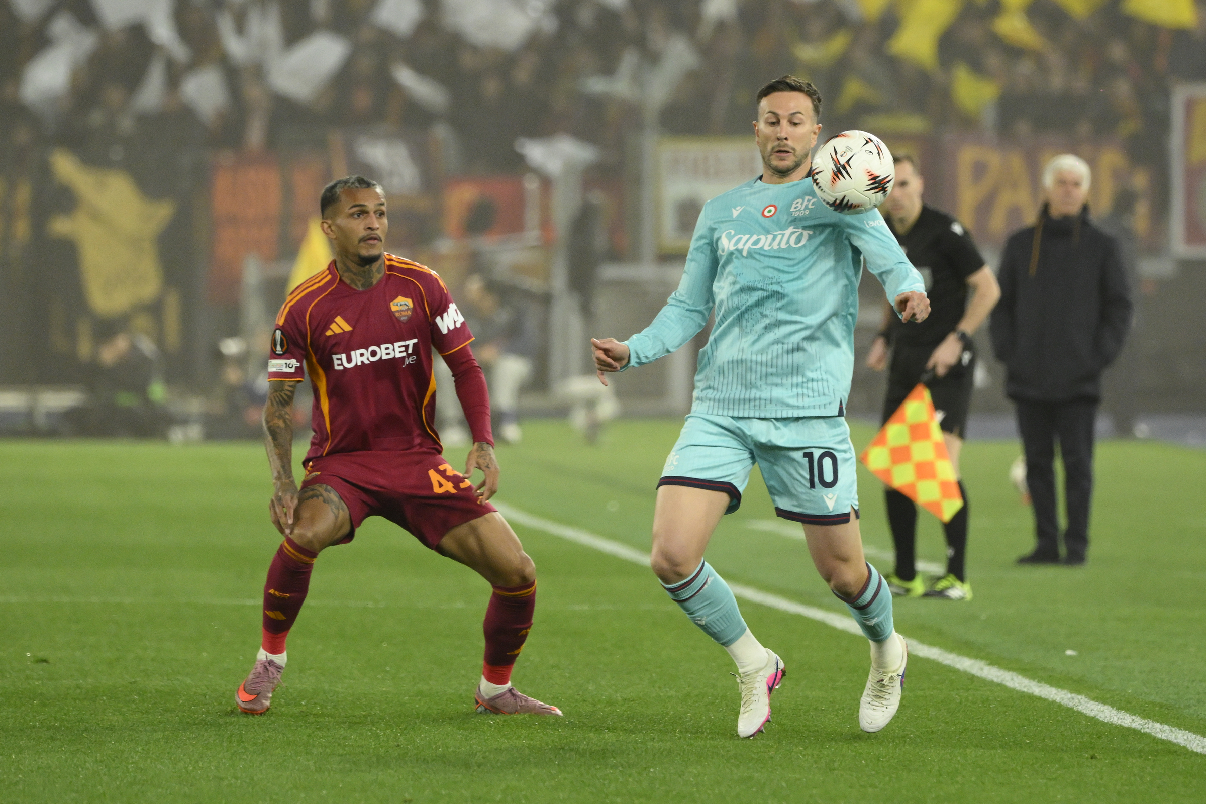 Roma-Bologna 3-4 ai supplementari, i rossoblu passano ai quarti di Europa League