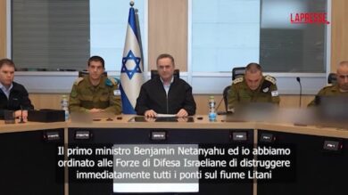 Israele, Katz: "Io e Netanyahu abbiamo ordinato la distruzione di tutti i ponti sul fiume Litani in Libano"