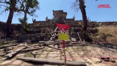 Cambogia, Tempio dell'XI secolo gravemente danneggiato dopo i combattimenti con la Thailandia