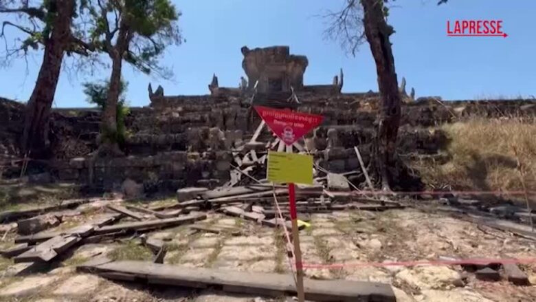 Cambogia, Tempio dell'XI secolo gravemente danneggiato dopo i combattimenti con la Thailandia