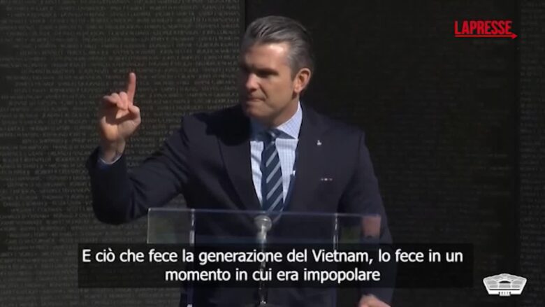 Usa, Pete Hegseth rende omaggio ai veterani del Vietnam