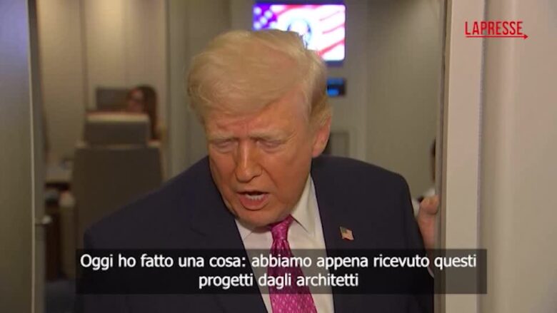 Usa, Donald Trump mostra i rendering della nuova ala est della Casa Bianca