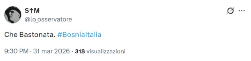 Galleria foto 'Italia fuori dai Mondiali 2026, le reazioni social dopo il ko in Bosnia' - foto 3