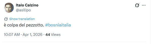 Galleria foto 'Italia fuori dai Mondiali 2026, le reazioni social dopo il ko in Bosnia' - foto 8