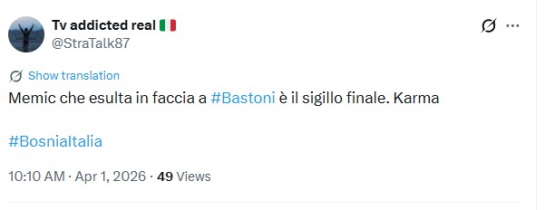 Galleria foto 'Italia fuori dai Mondiali 2026, le reazioni social dopo il ko in Bosnia' - foto 2