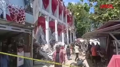 Forte terremoto in Indonesia: macerie a Manado