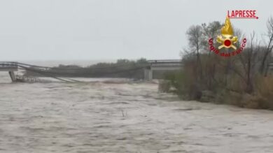 Maltempo in Molise, le immagini aeree del ponte crollato