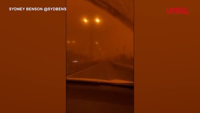 Grecia: tempesta di sabbia dal Sahara, il cielo sopra Creta si tinge di rosso