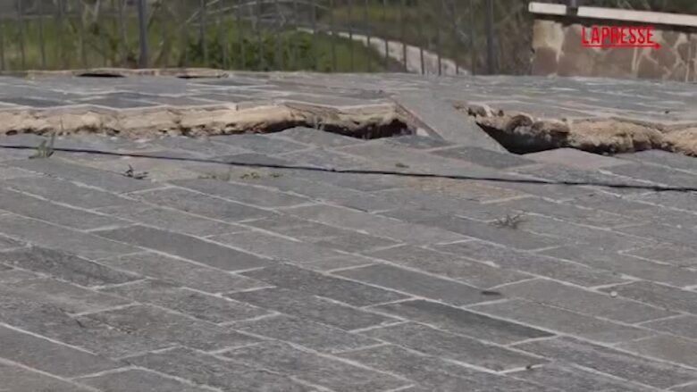 Maltempo Molise, si riattiva la frana di Petacciato: le immagini delle spaccature nel terreno