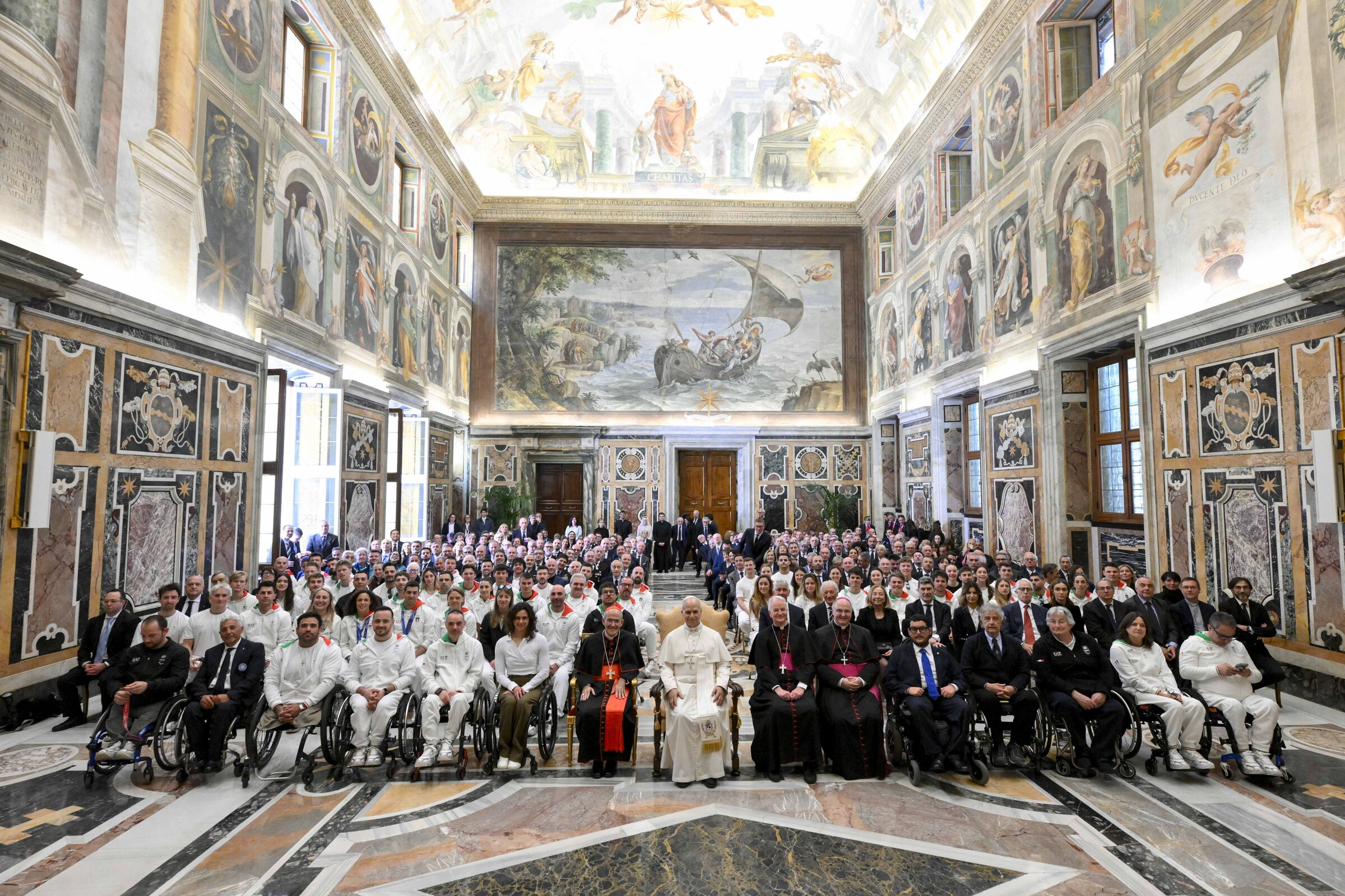 Il Papa incontra gli atleti di Milano Cortina