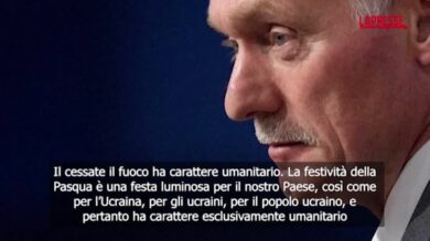 Tregua di Pasqua in Ucraina, Peskov: "Gesto umanitario"